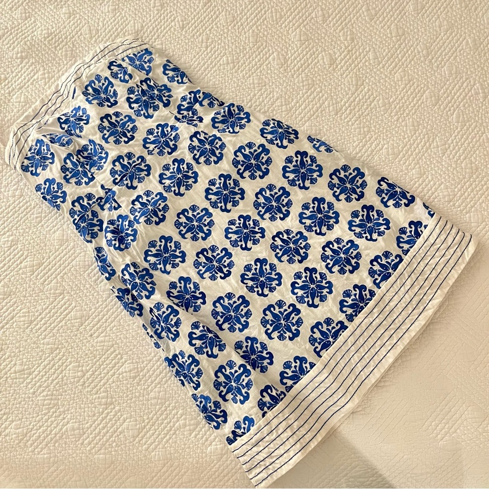 Lilly Pulitzer Sienna Blue White Embroidered Dress, Size 8